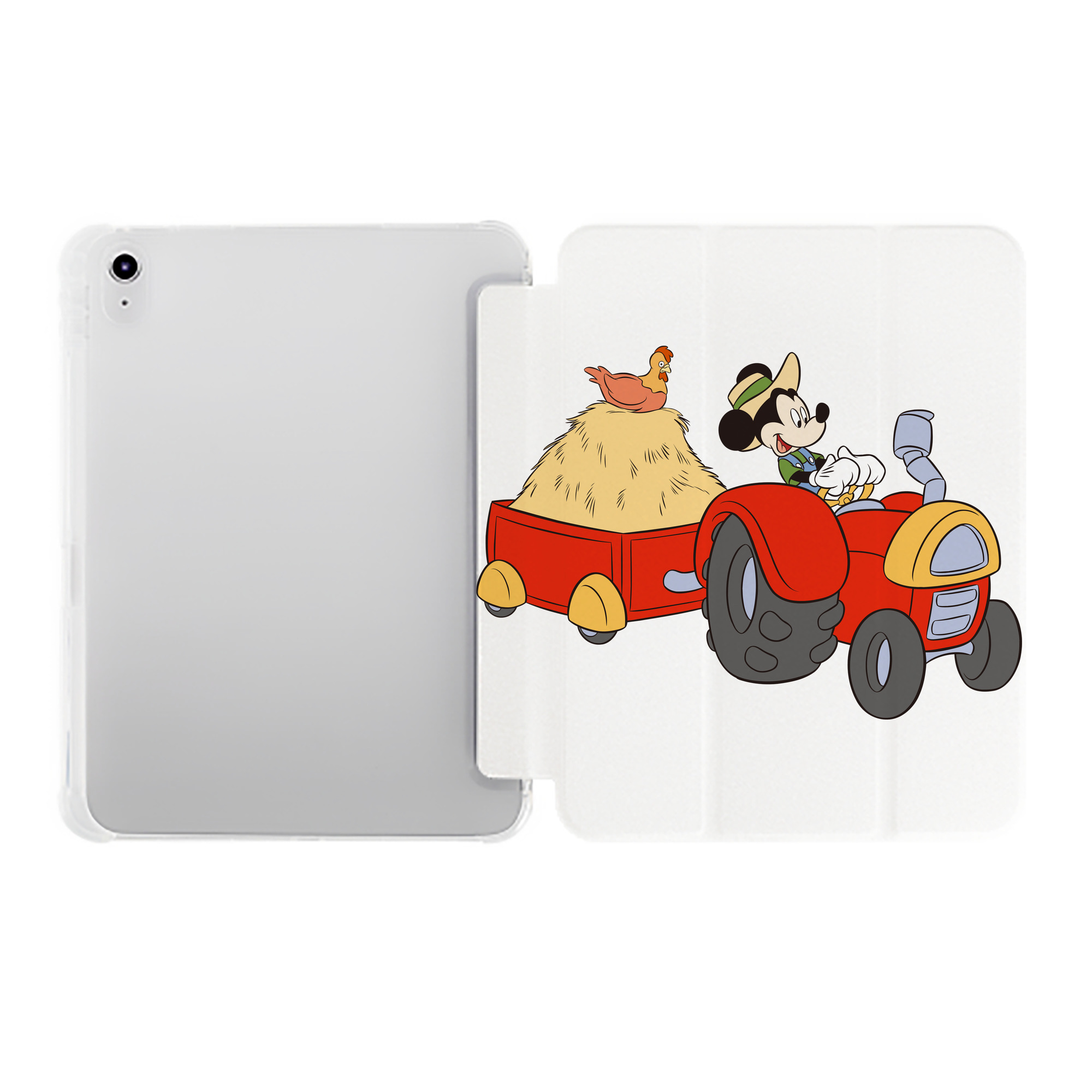 （画像用） ミッキーマウス Mickey Mouse IPad ケース ペン収納付き 三つ折りスタンド PUレザー×シリコン 対応機種9.5/10.5/10.9インチ